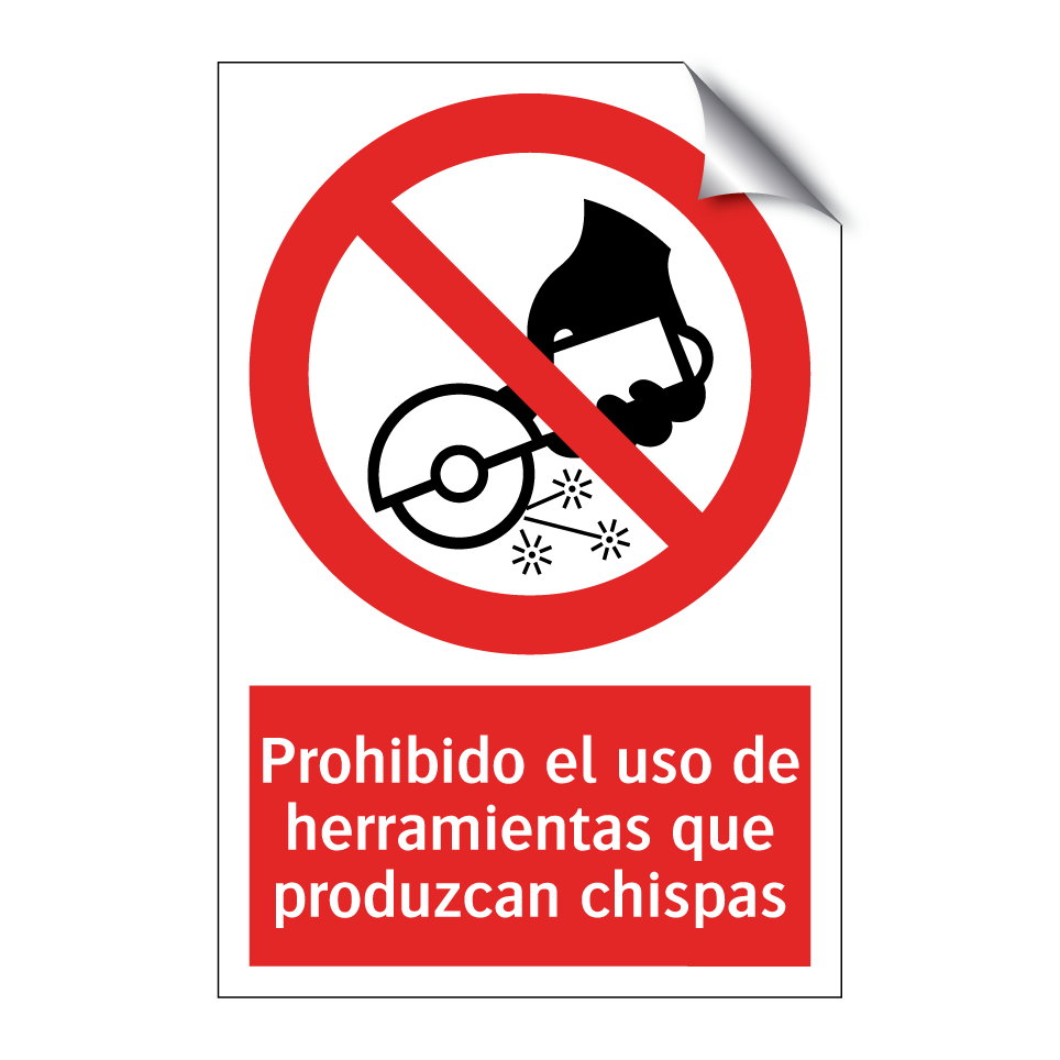 Prohibido el uso de herramientas que produzcan chispas