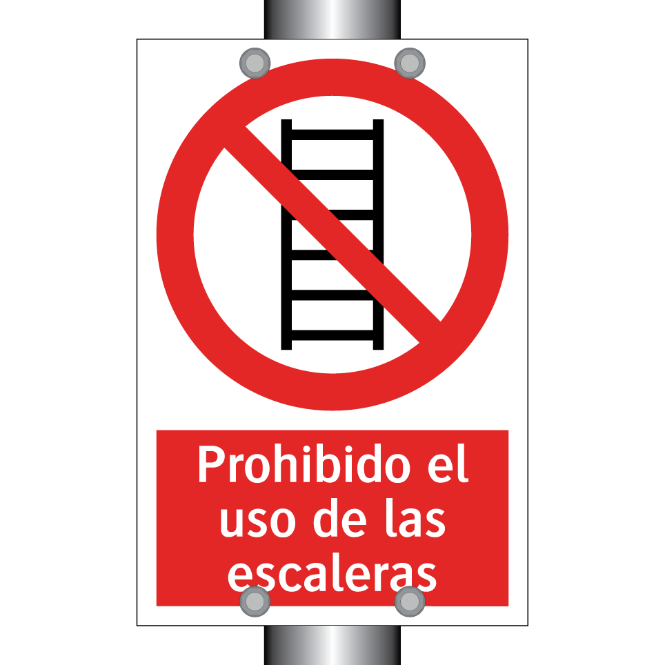 Prohibido el uso de las escaleras