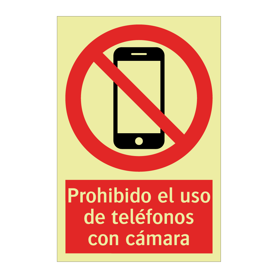Prohibido el uso de teléfonos con cámara