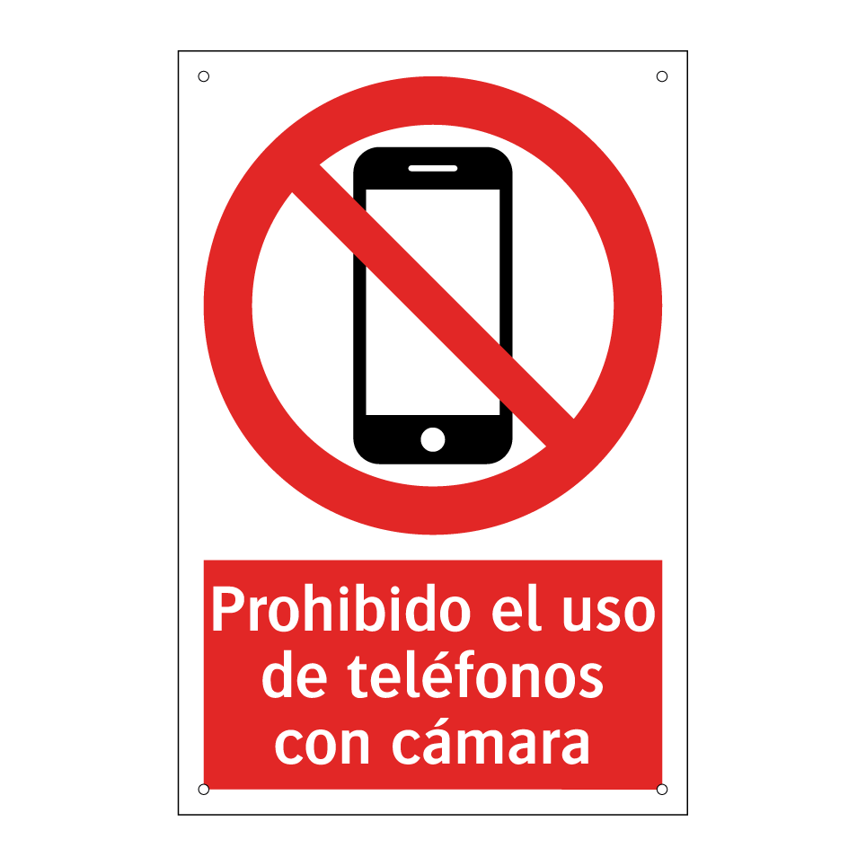 Prohibido el uso de teléfonos con cámara