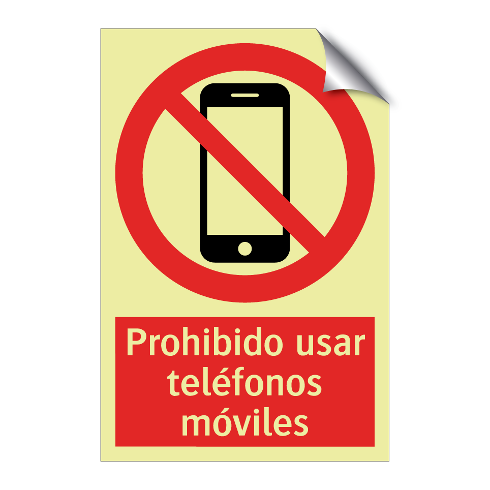 Prohibido usar teléfonos móviles