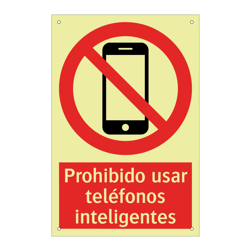 Prohibido usar teléfonos inteligentes