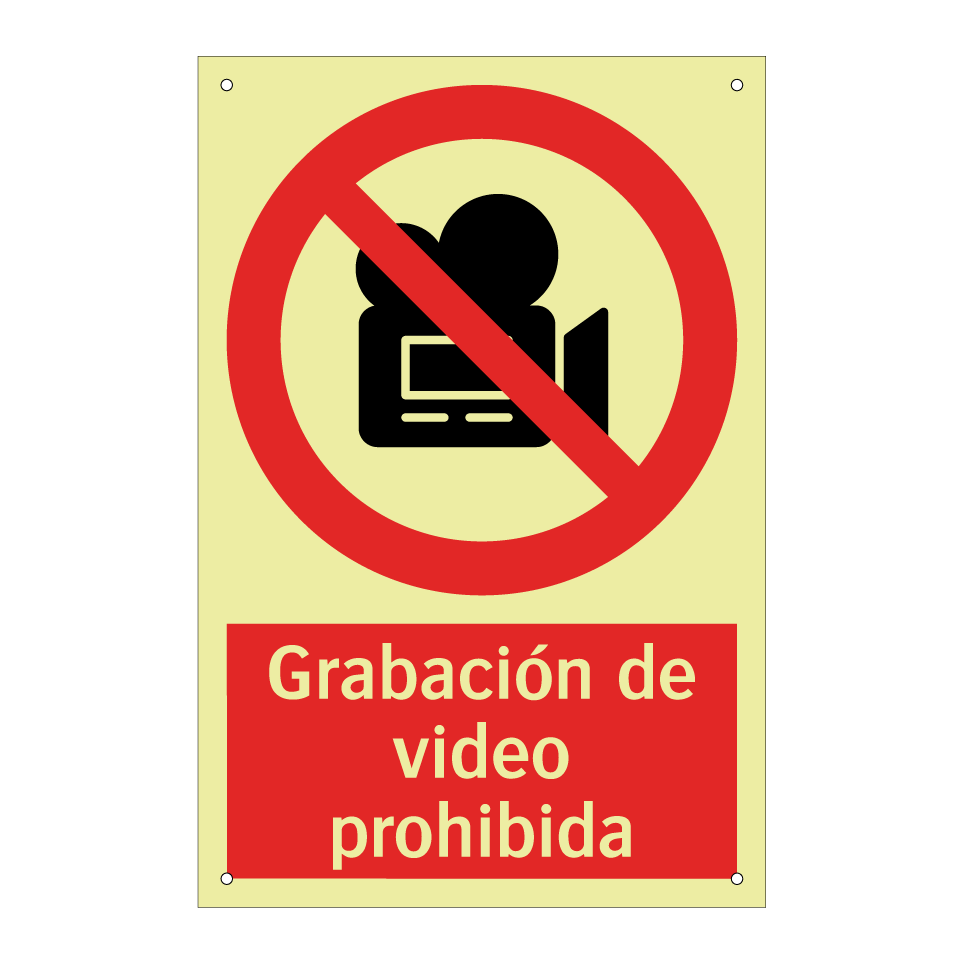 Grabación de video prohibida