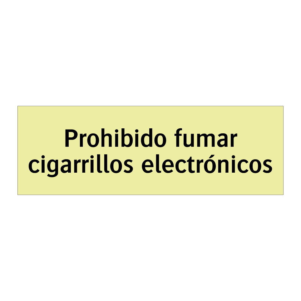 Prohibido fumar cigarrillos electrónicos