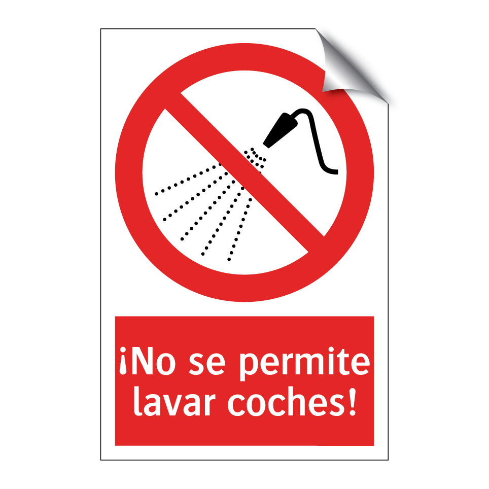 ¡No se permite lavar coches!