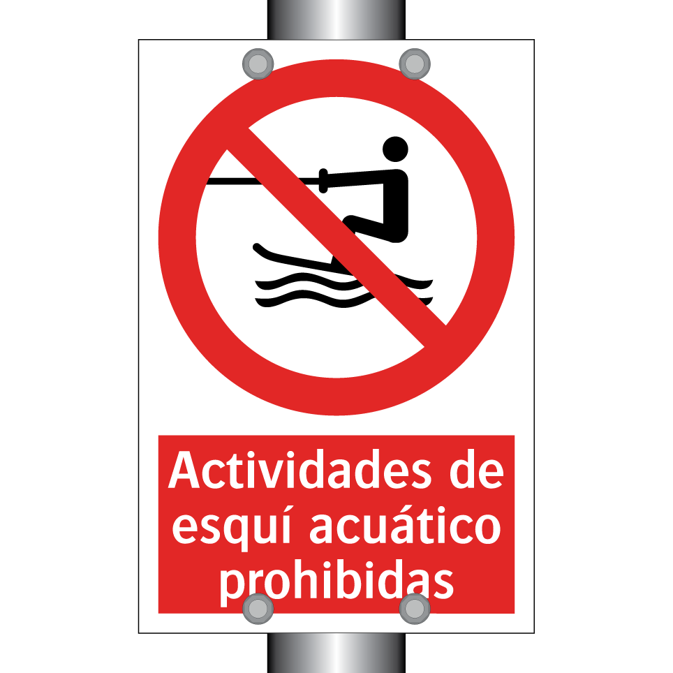 Actividades de esquí acuático prohibidas