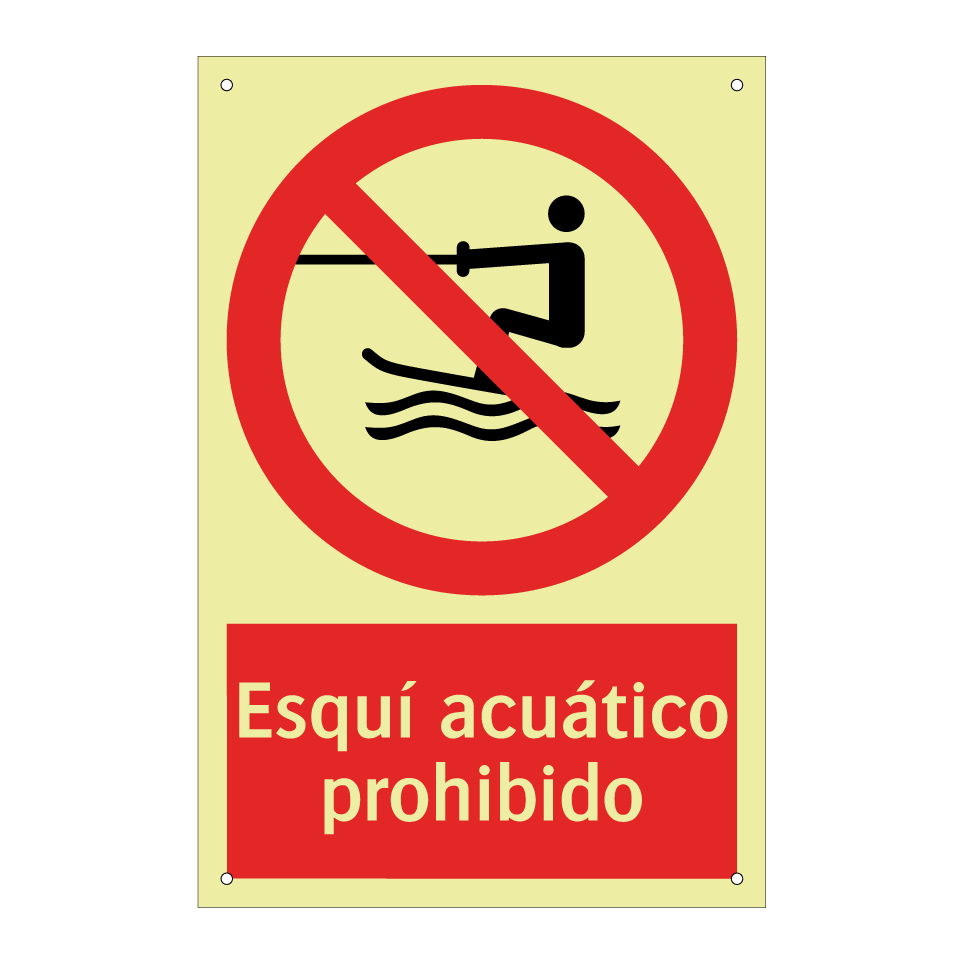 Esquí acuático prohibido