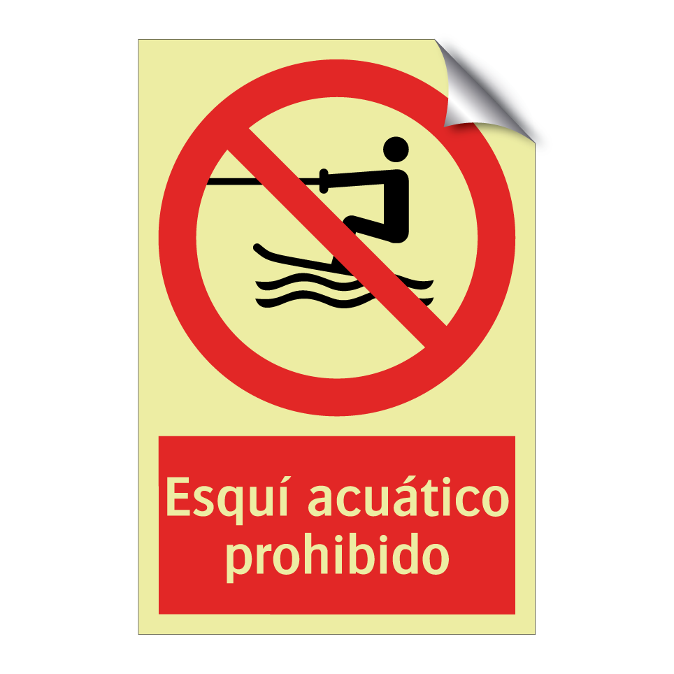 Esquí acuático prohibido