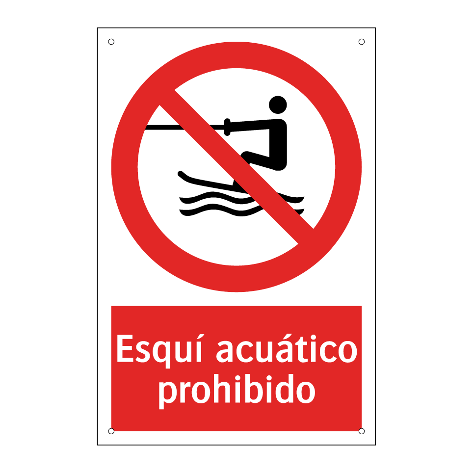 Esquí acuático prohibido