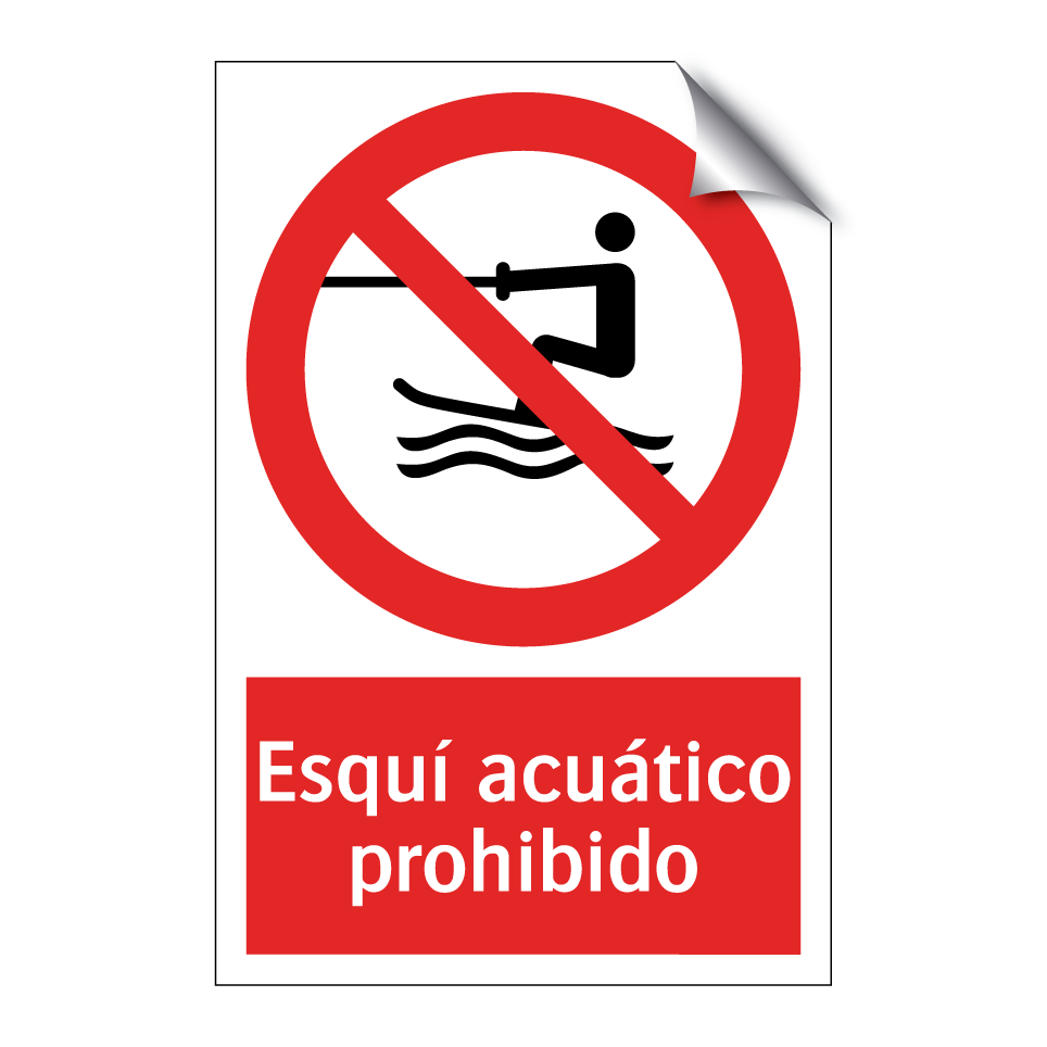 Esquí acuático prohibido