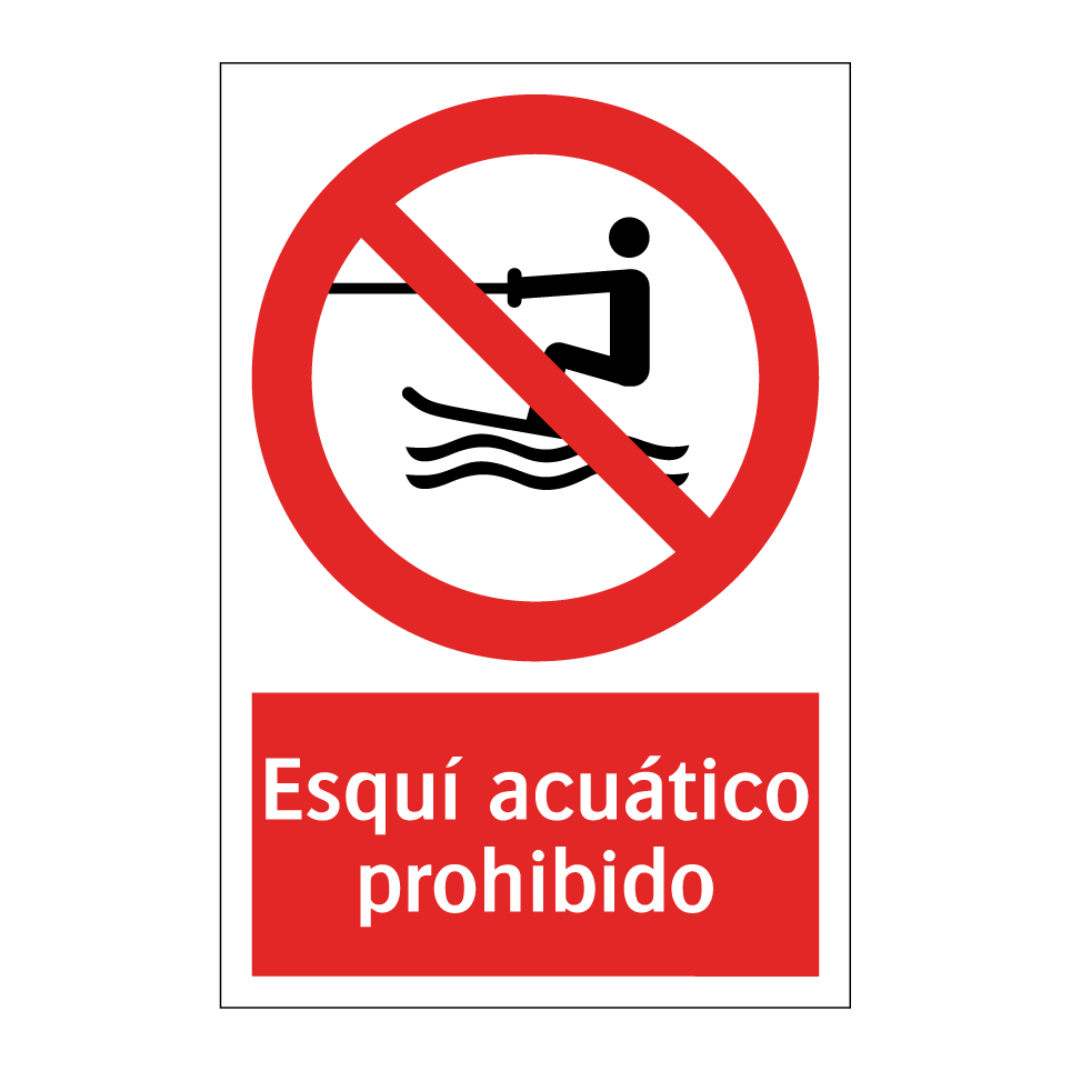 Esquí acuático prohibido