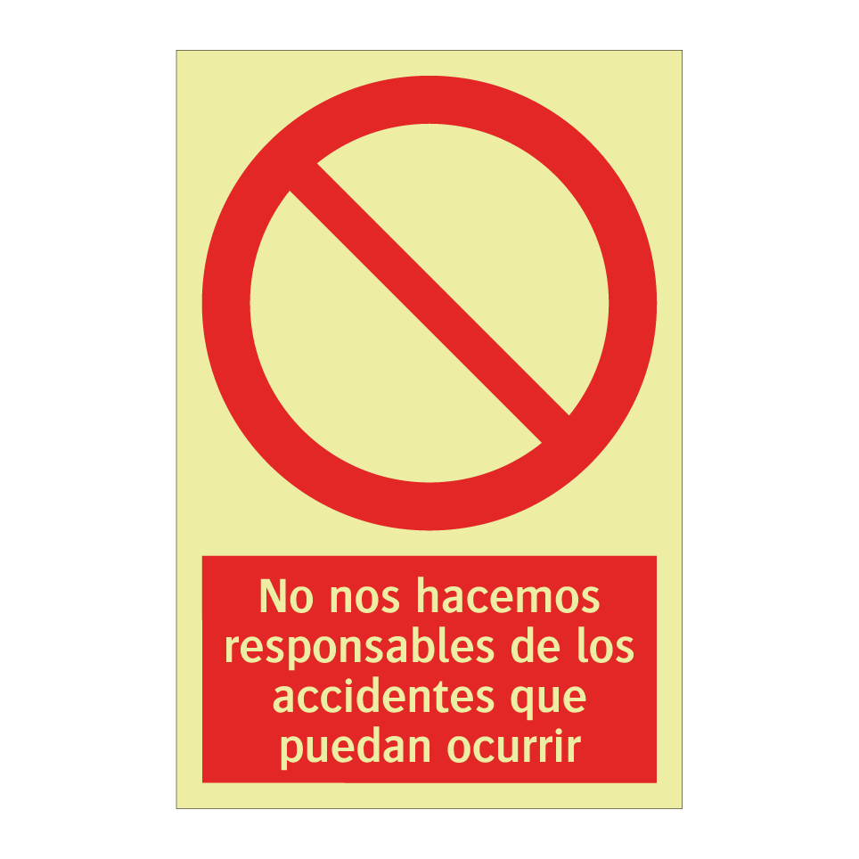 No nos hacemos responsables de los accidentes que puedan ocurrir
