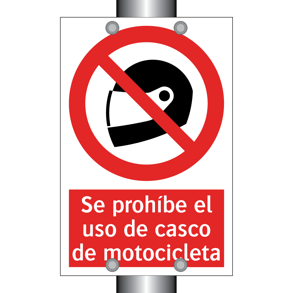 Se prohíbe el uso de casco de motocicleta