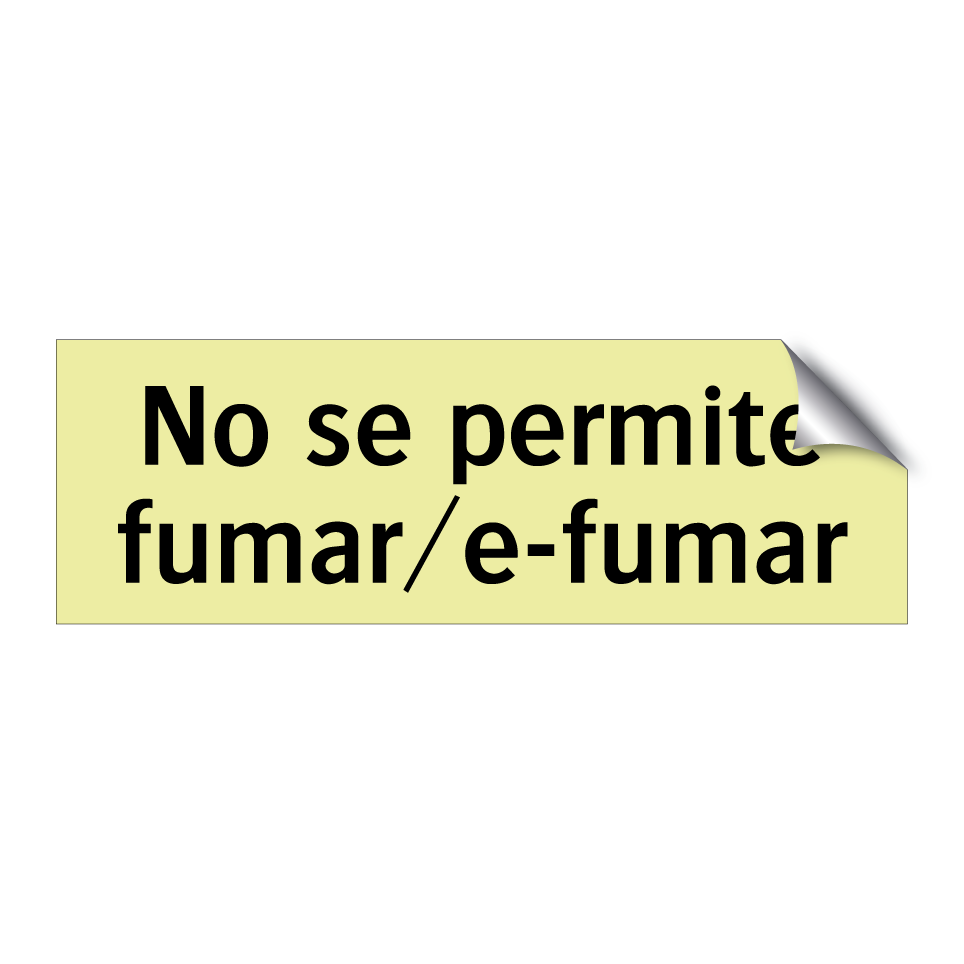 No se permite fumar/e-fumar