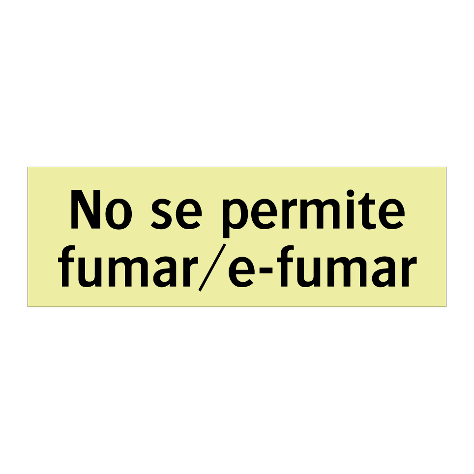No se permite fumar/e-fumar