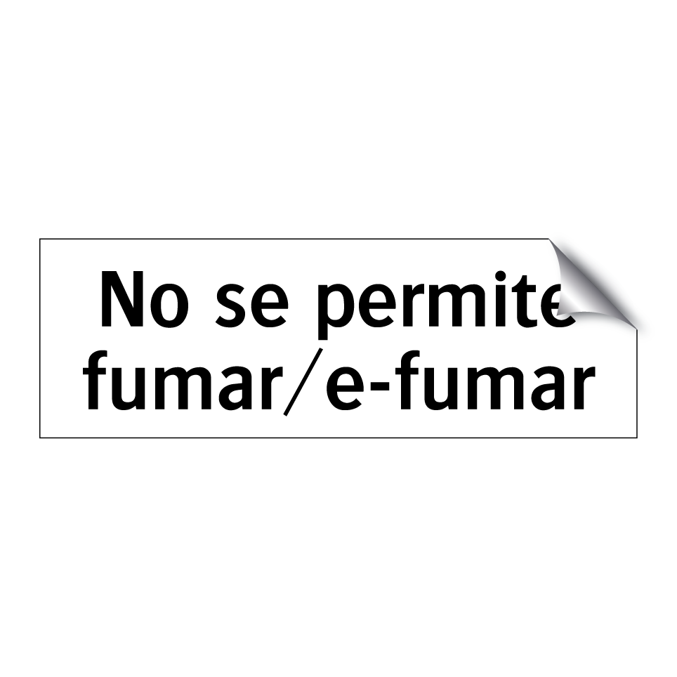 No se permite fumar/e-fumar