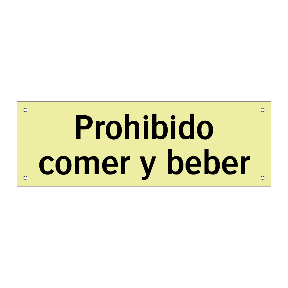 Prohibido comer y beber