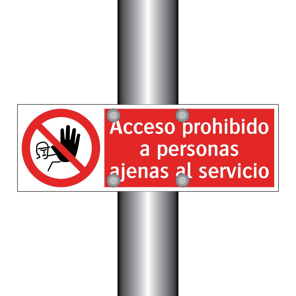 Acceso prohibido a personas ajenas al servicio