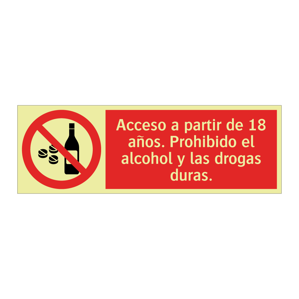 Acceso a partir de 18 años. Prohibido el alcohol y las drogas duras.
