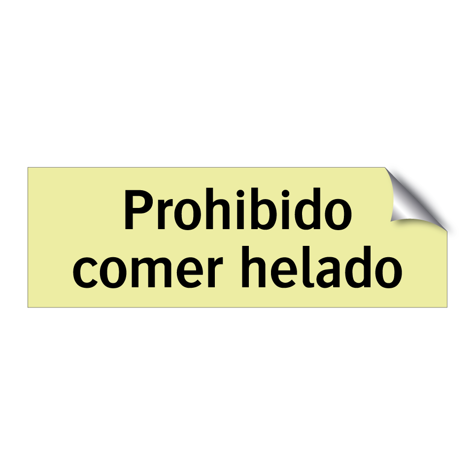 Prohibido comer helado