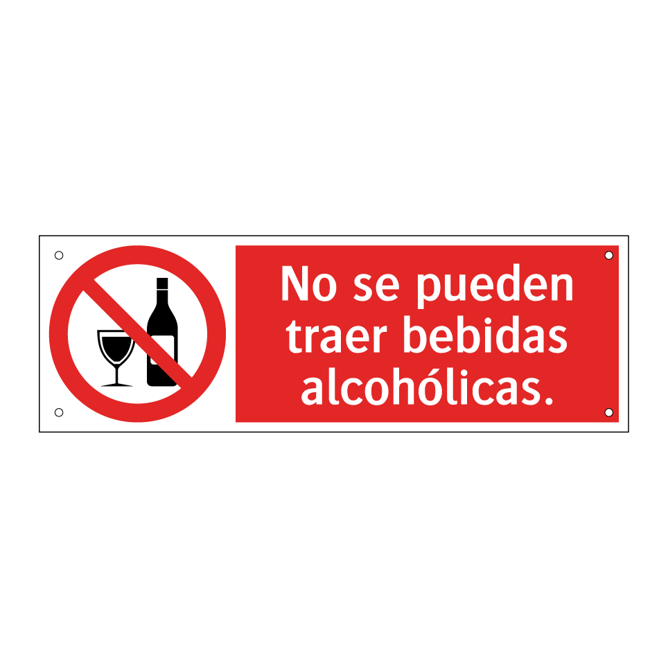 No se pueden traer bebidas alcohólicas.
