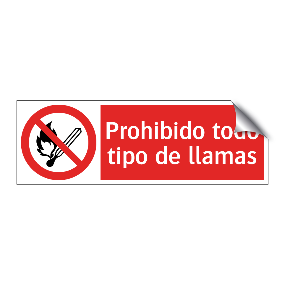 Prohibido todo tipo de llamas