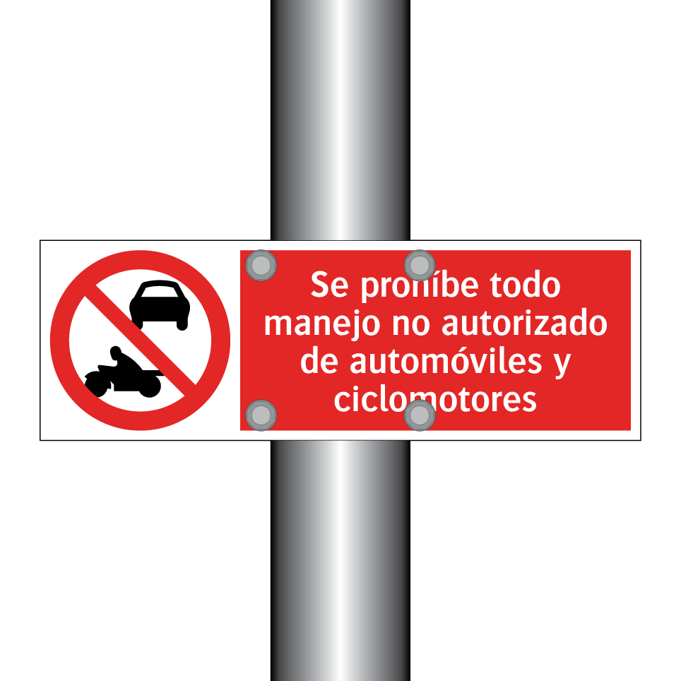 Se prohíbe todo manejo no autorizado de automóviles y ciclomotores