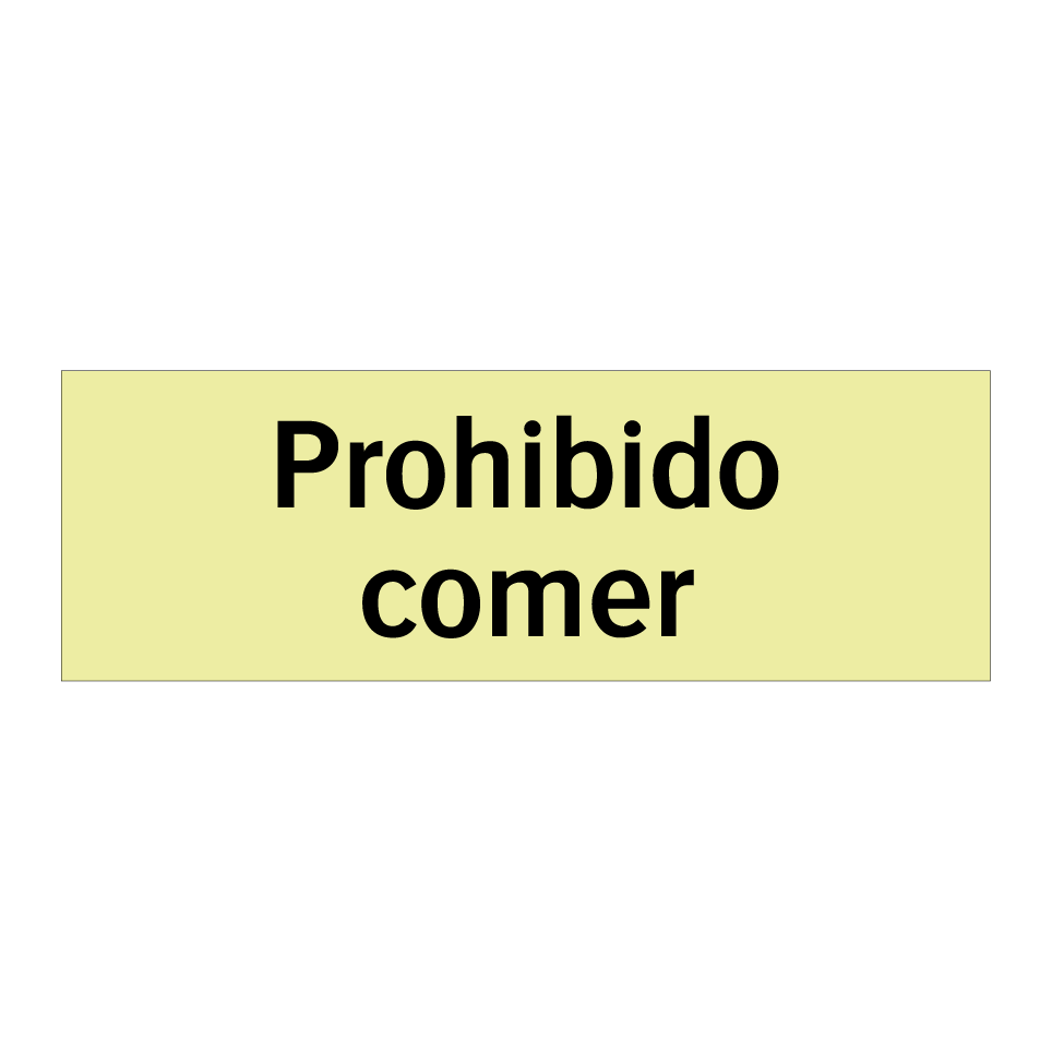 Prohibido comer