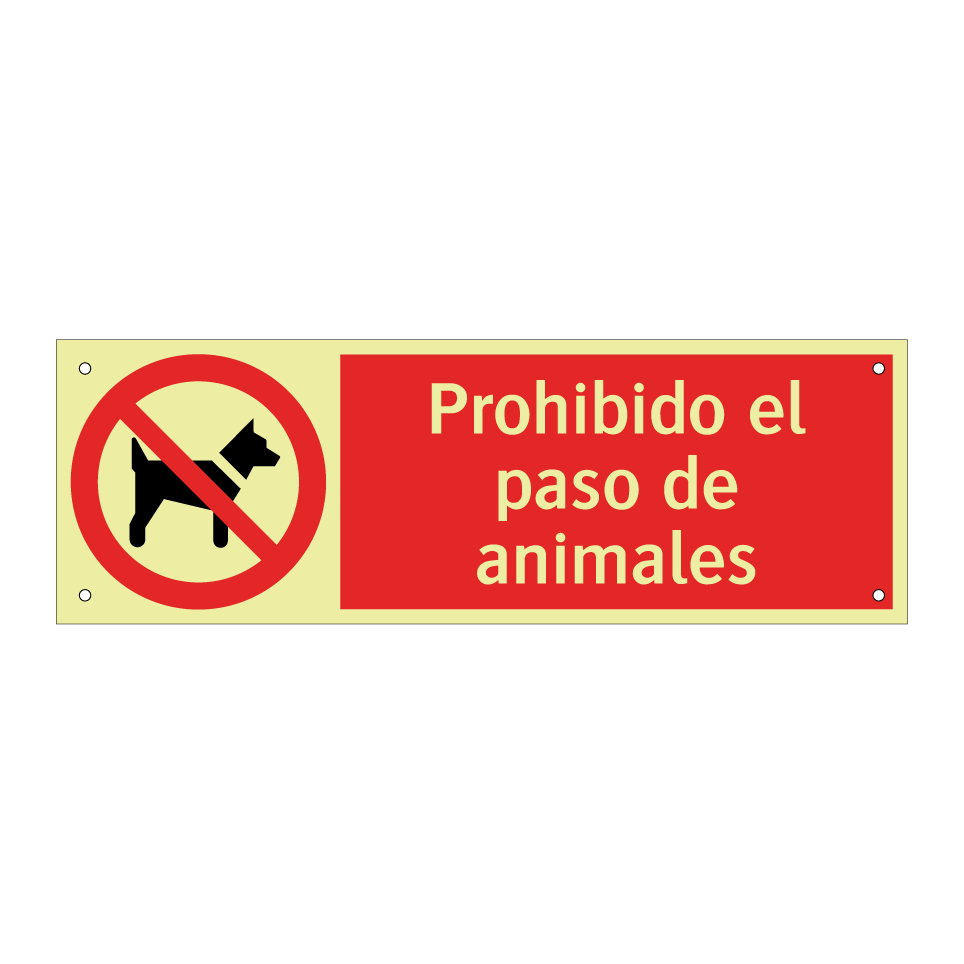 Prohibido el paso de animales