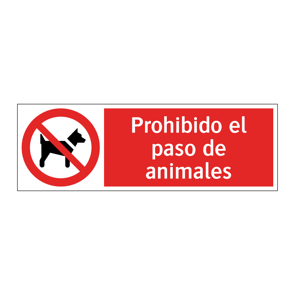 Prohibido el paso de animales