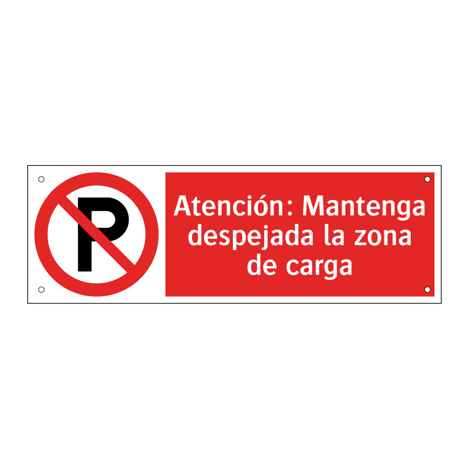 Atención: Mantenga despejada la zona de carga