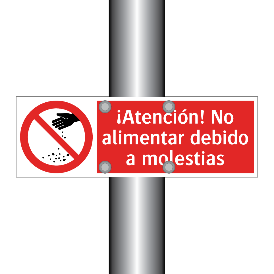 ¡Atención! No alimentar debido a molestias