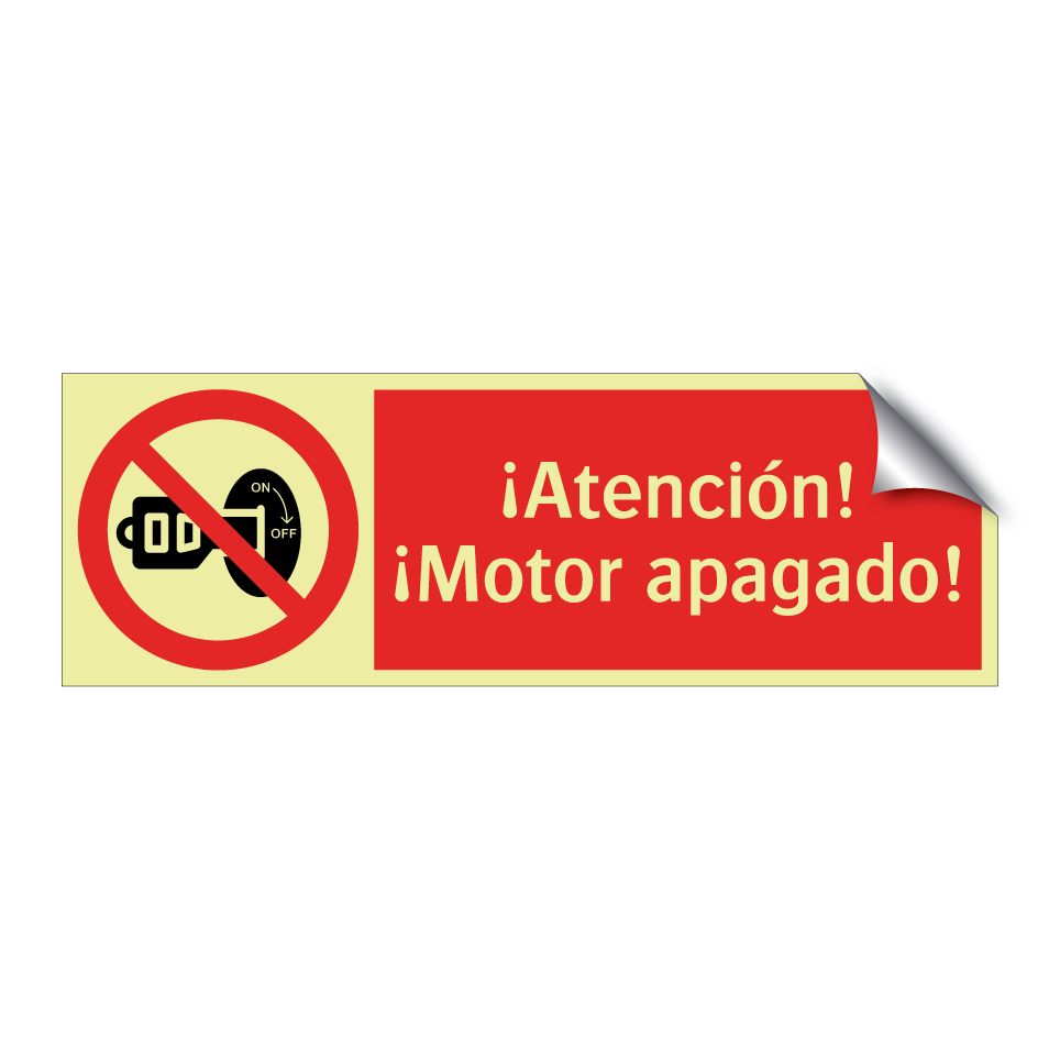 ¡Atención! ¡Motor apagado!