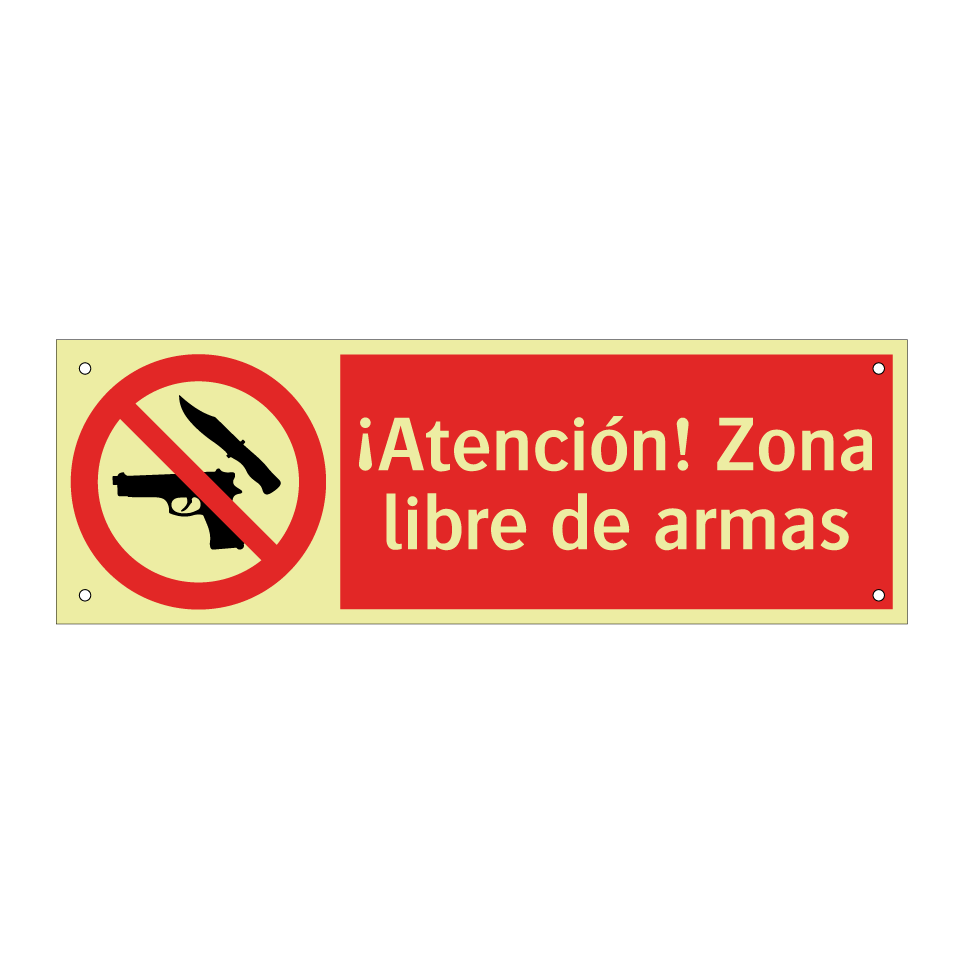 ¡Atención! Zona libre de armas