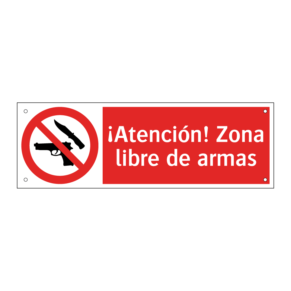 ¡Atención! Zona libre de armas