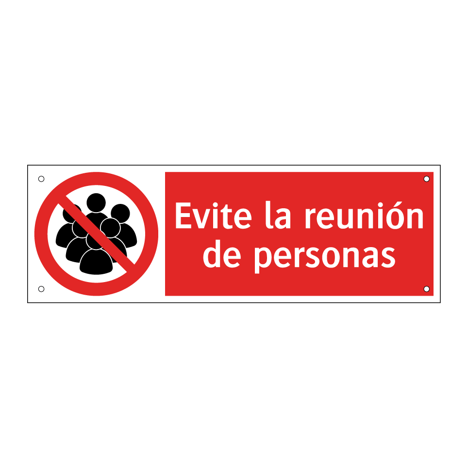 Evite la reunión de personas