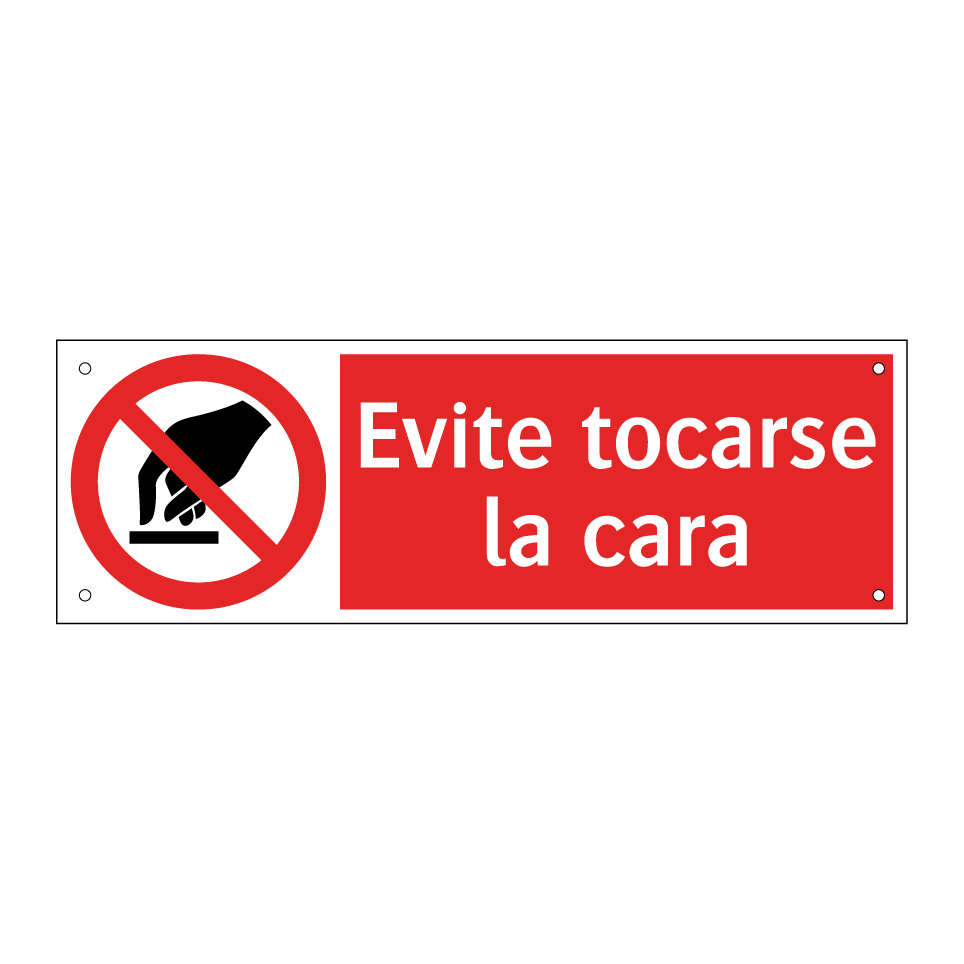 Evite tocarse la cara