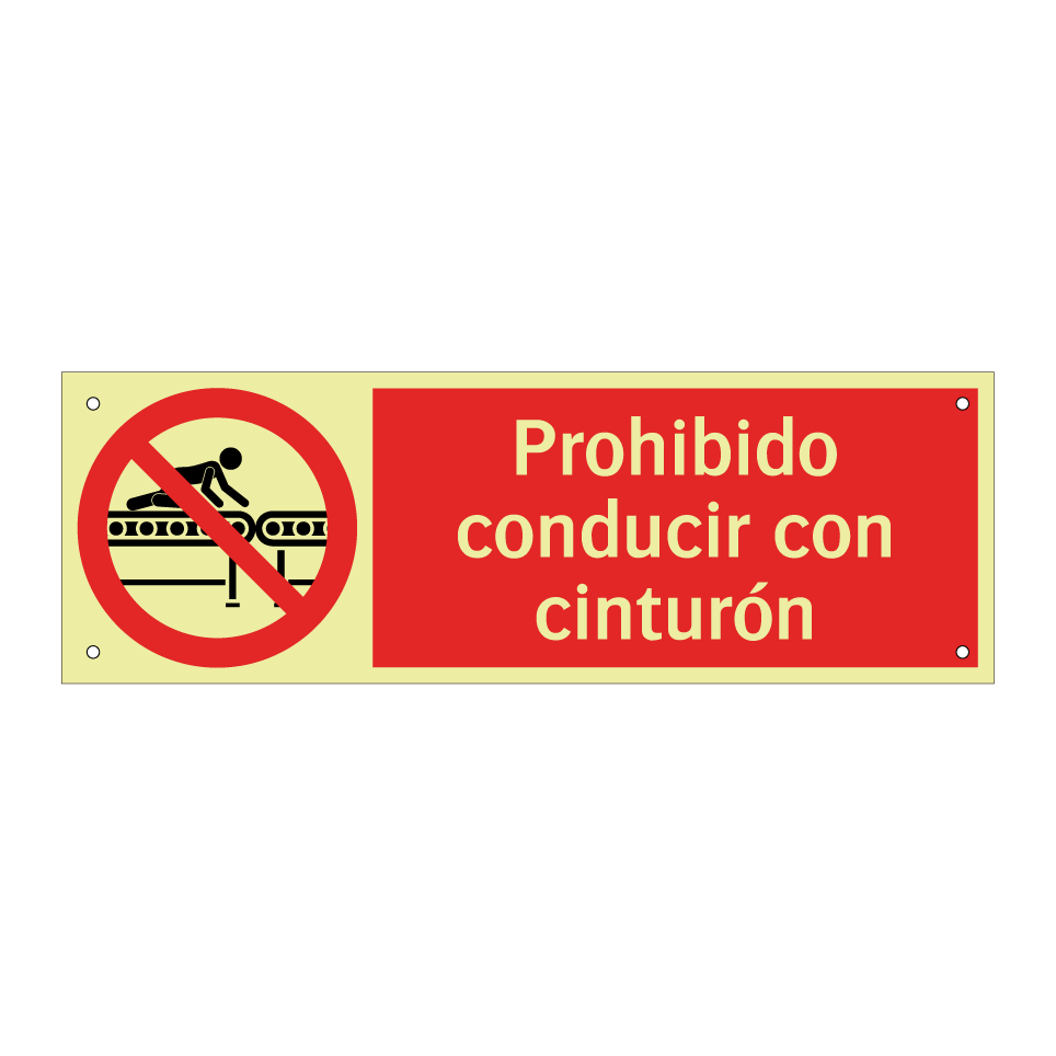 Prohibido conducir con cinturón
