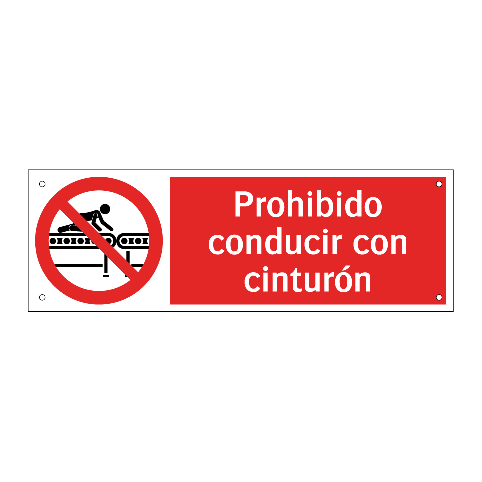 Prohibido conducir con cinturón