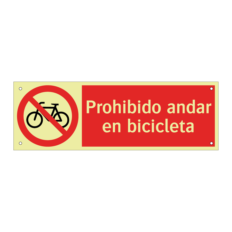 Prohibido andar en bicicleta