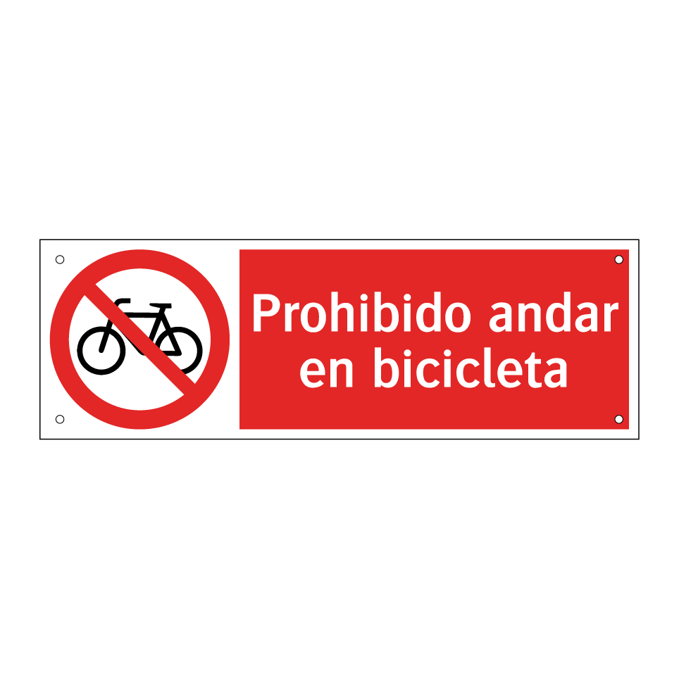 Prohibido andar en bicicleta