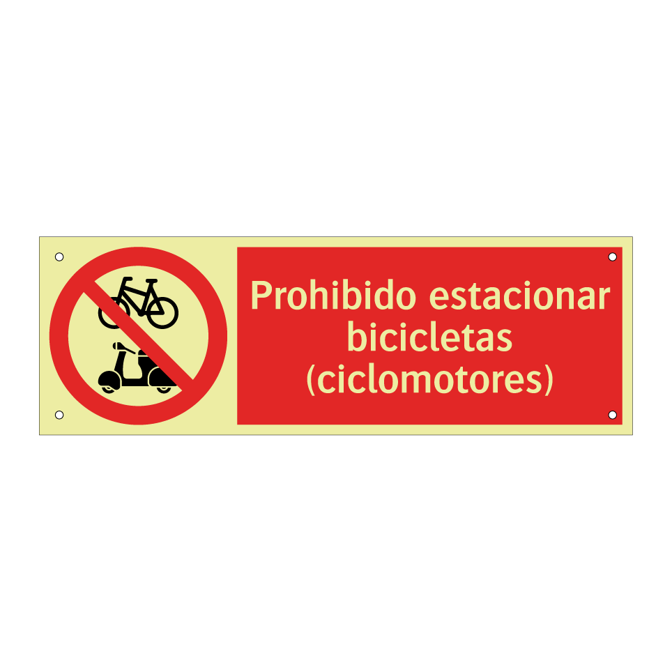 Prohibido estacionar bicicletas (ciclomotores)