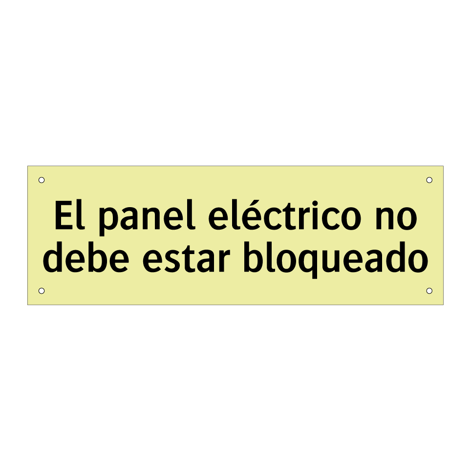 El panel eléctrico no debe estar bloqueado