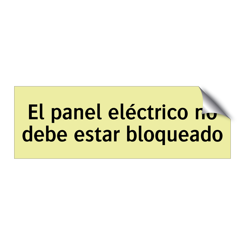 El panel eléctrico no debe estar bloqueado