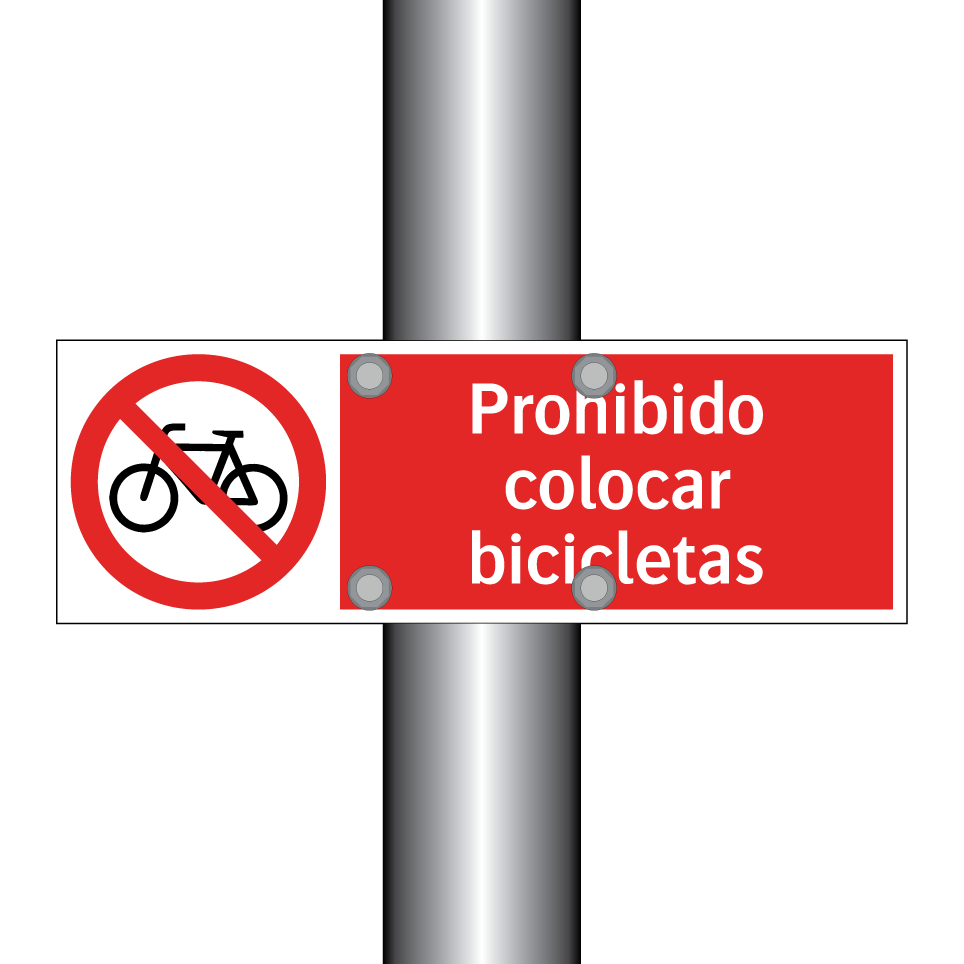 Prohibido colocar bicicletas