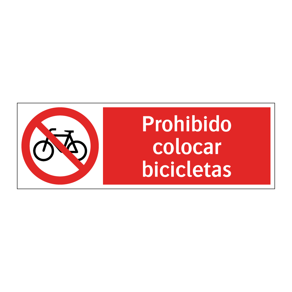 Prohibido colocar bicicletas