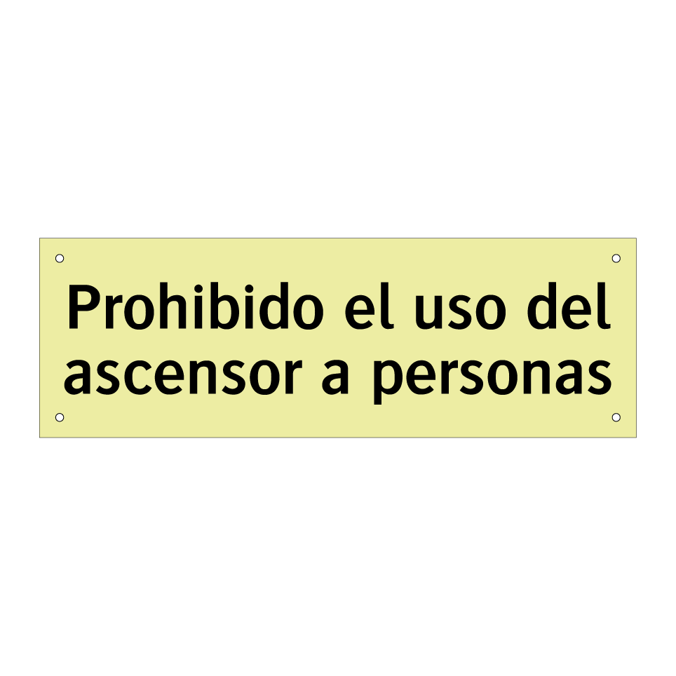 Prohibido el uso del ascensor a personas