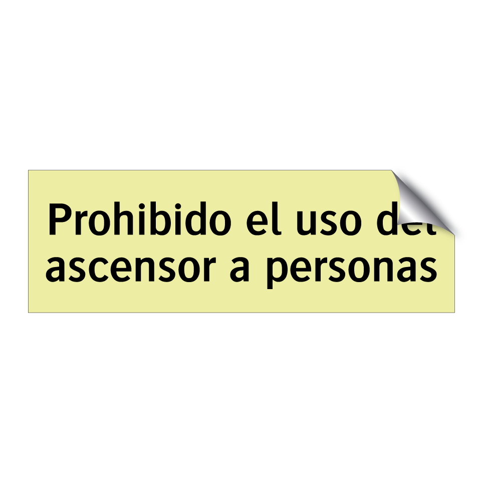 Prohibido el uso del ascensor a personas
