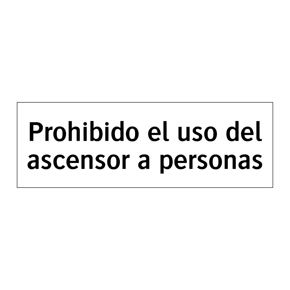 Prohibido el uso del ascensor a personas