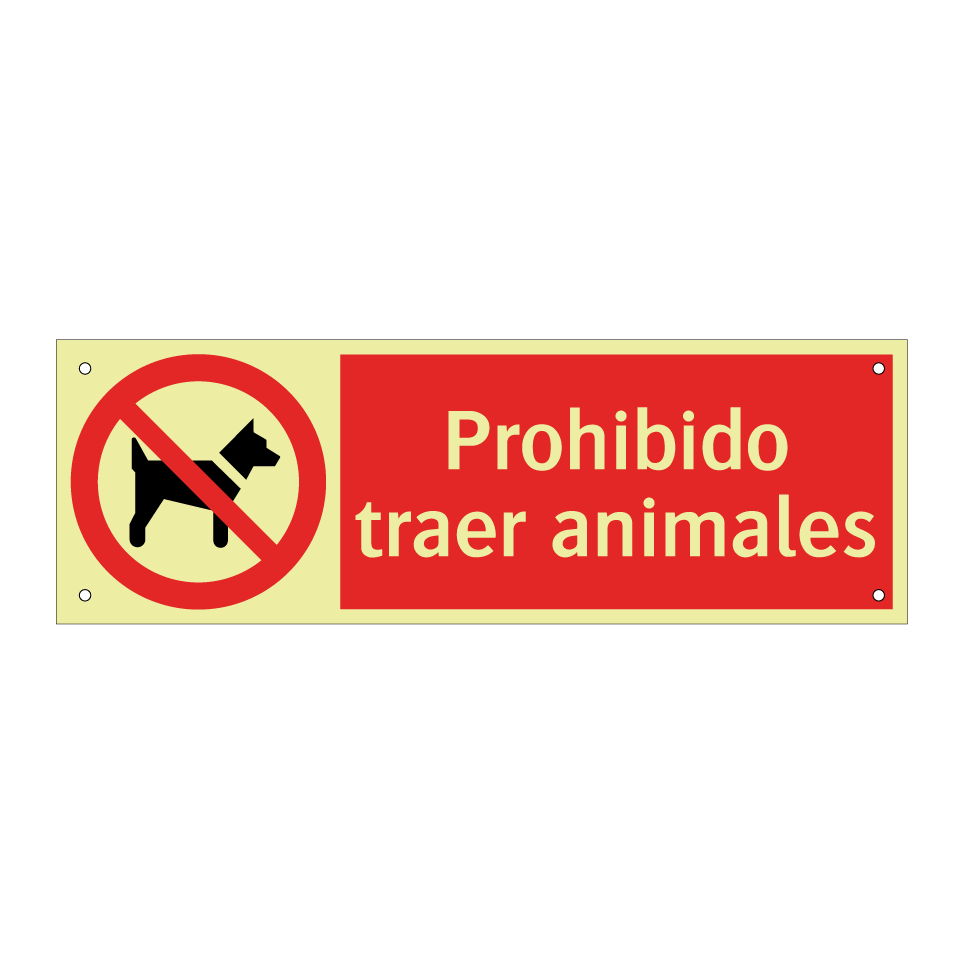 Prohibido traer animales